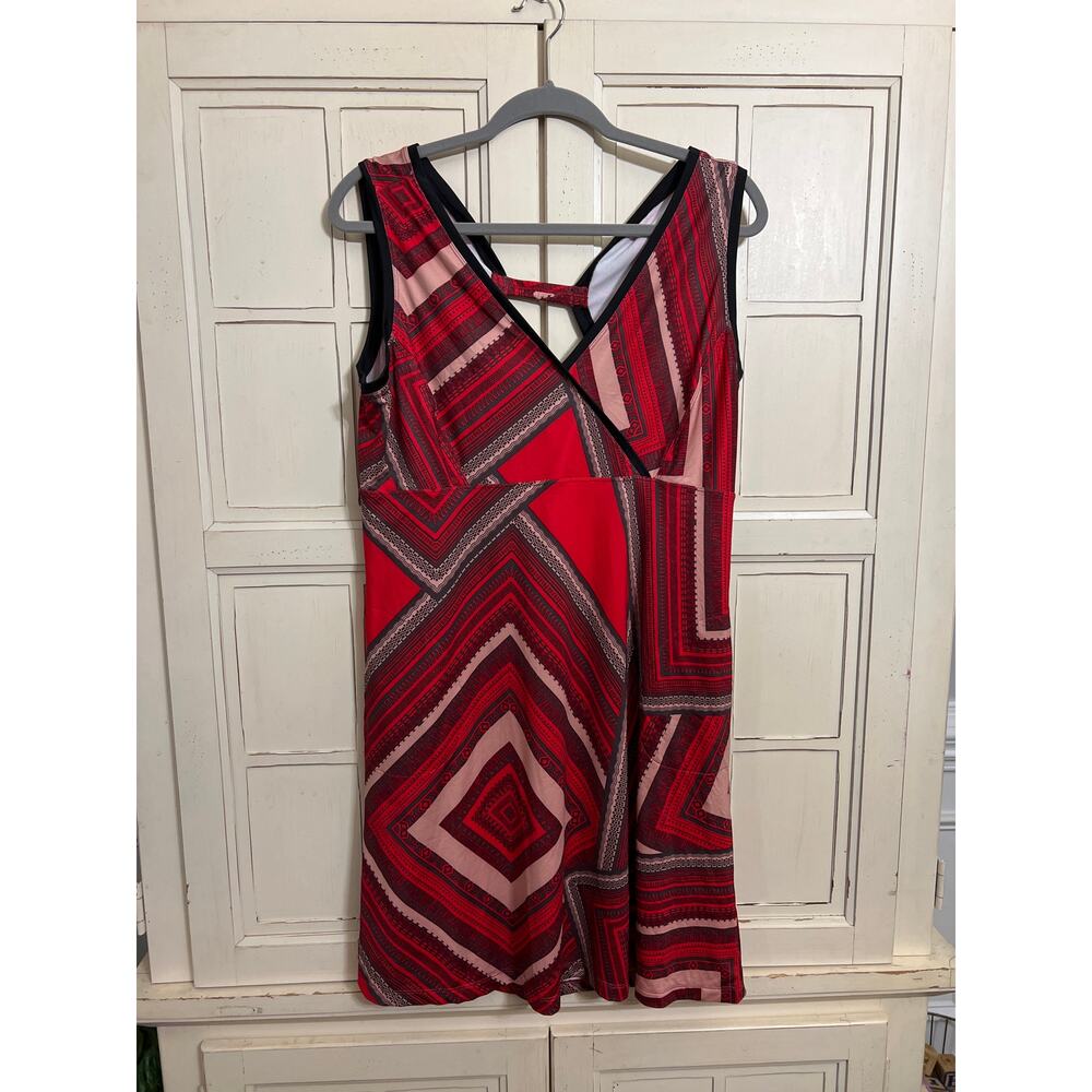 Lole size large red and black athletic activewear dress
